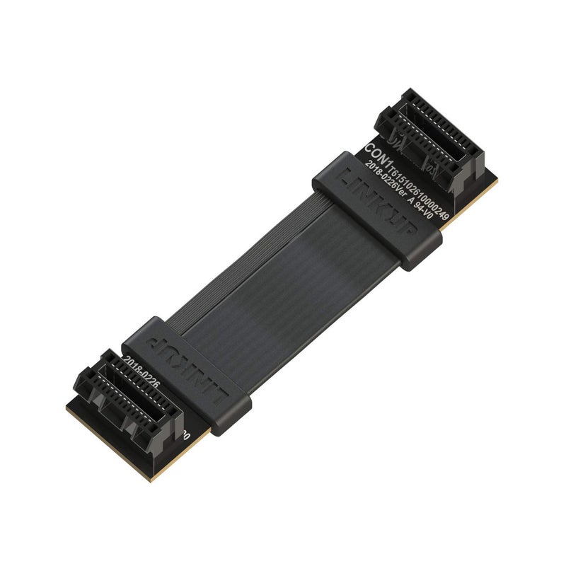 LINKUP - Flexible SLI Bridge GPU Cable Extreme High-Speed Technology Premium Shielding 85 ohm Design for NVIDIA GPUs Graphic Cardsâ”ƒNOT Compatible with AMD or RTX 2000/3000 GPU - [4 cm] - Image 1